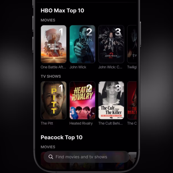 Trending content from Netflix, Prime Video, and other streaming platforms